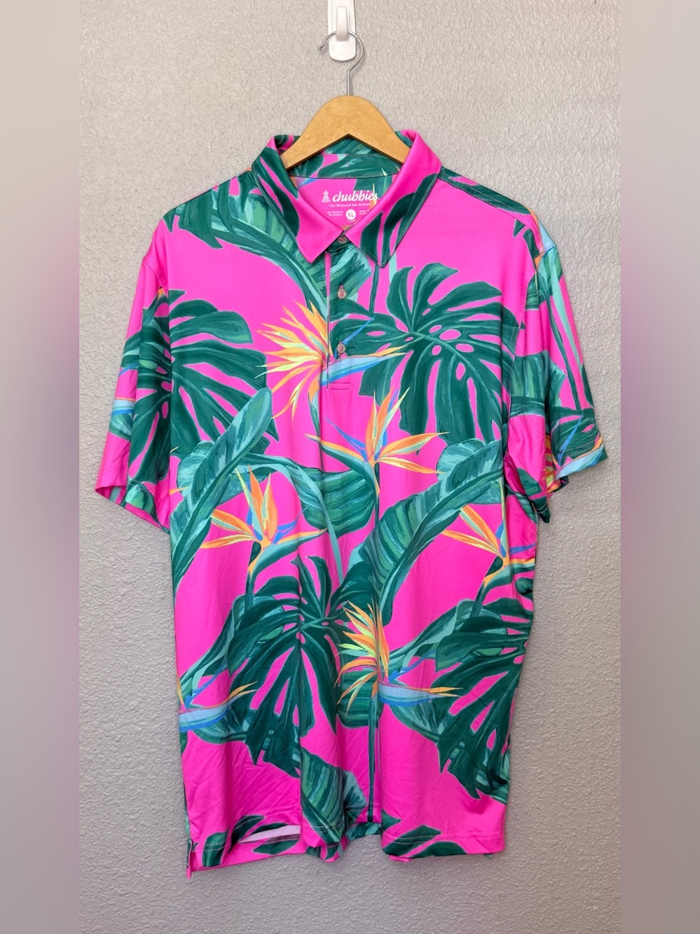 Chubbies | Birds of Paradise Performance Golf Polo | Size XL